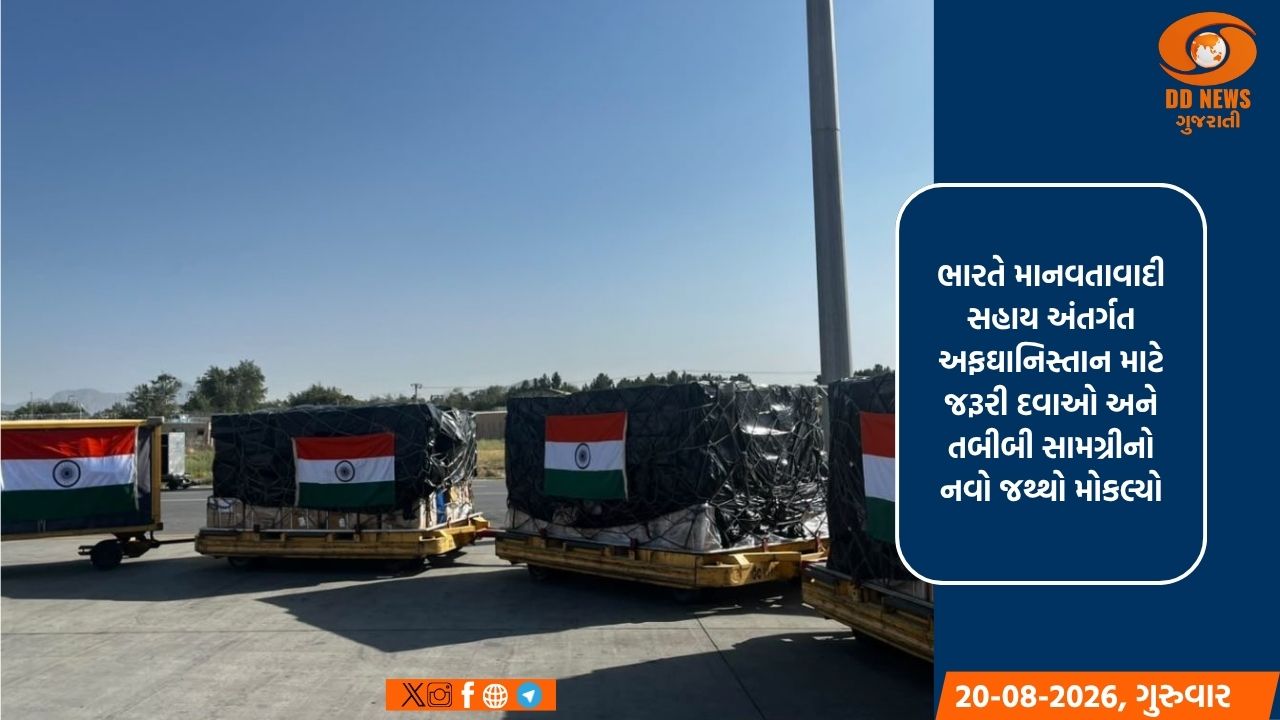 ભારતે અફઘાનિસ્તાનને મોકલી નવી તબીબી સહાય
