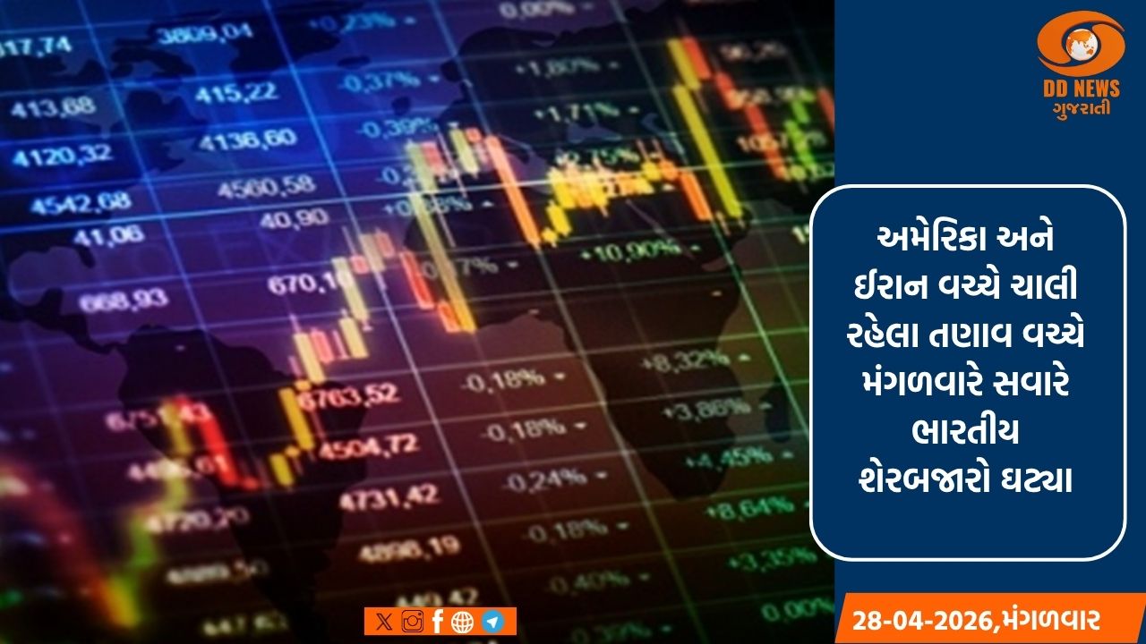 અમેરિકા-ઈરાન તણાવને કારણે શેરબજારમાં ઘટાડો, સેન્સેક્સ 330 પોઈન્ટ ઘટ્યો
