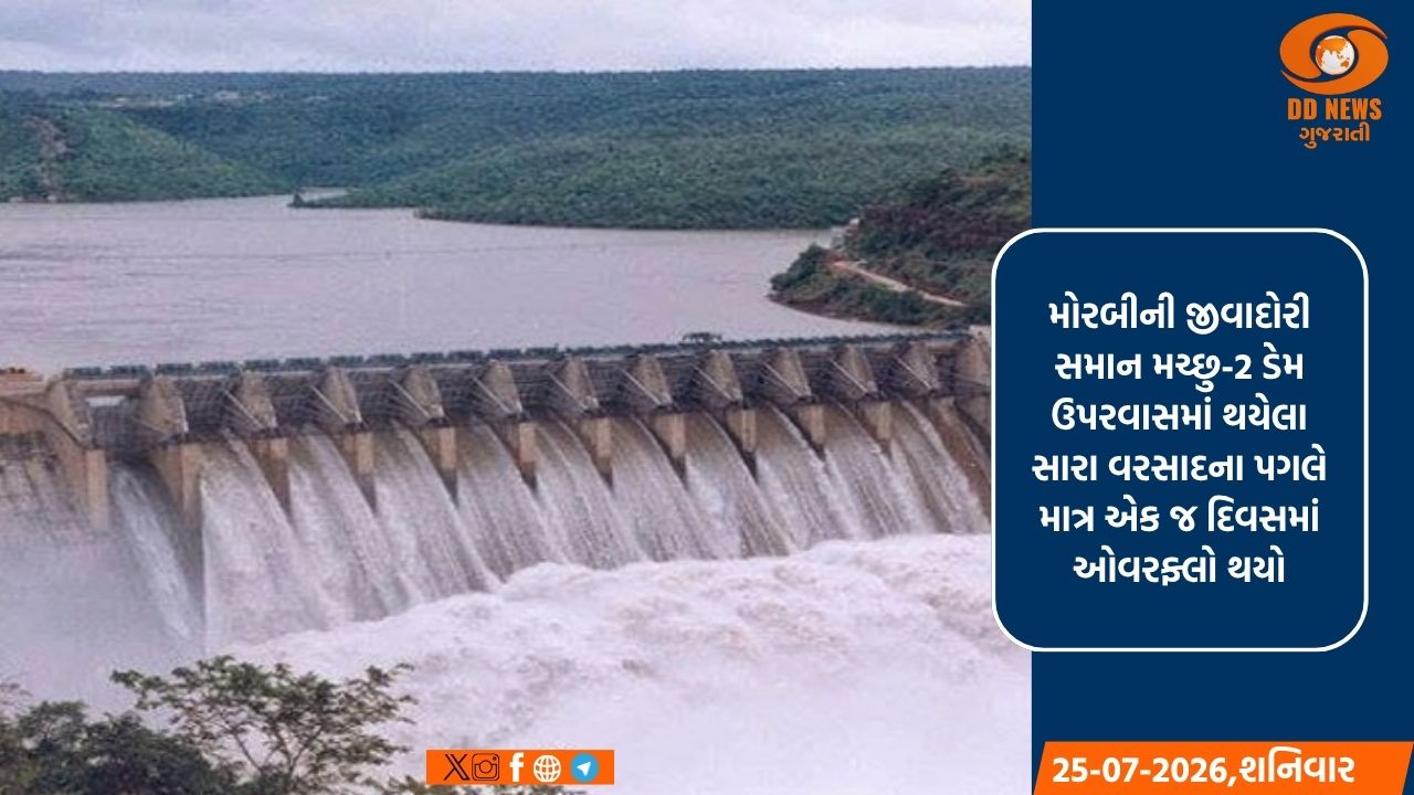 મોરબીની જીવાદોરી સમાન મચ્છુ-2 ડેમ ઓવરફ્લો: 4 દરવાજા 7 ફૂટ ખોલાયા
