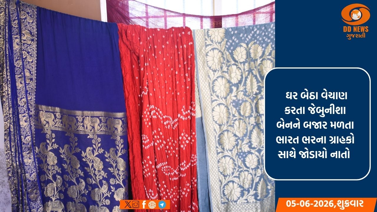 ભુજના જેબુનીશા ખત્રીને સરકારે માર્કેટીંગ પ્લેટફોર્મ આપતા બાંધણીના બિઝનેસને મળી નવી ઓળખ 