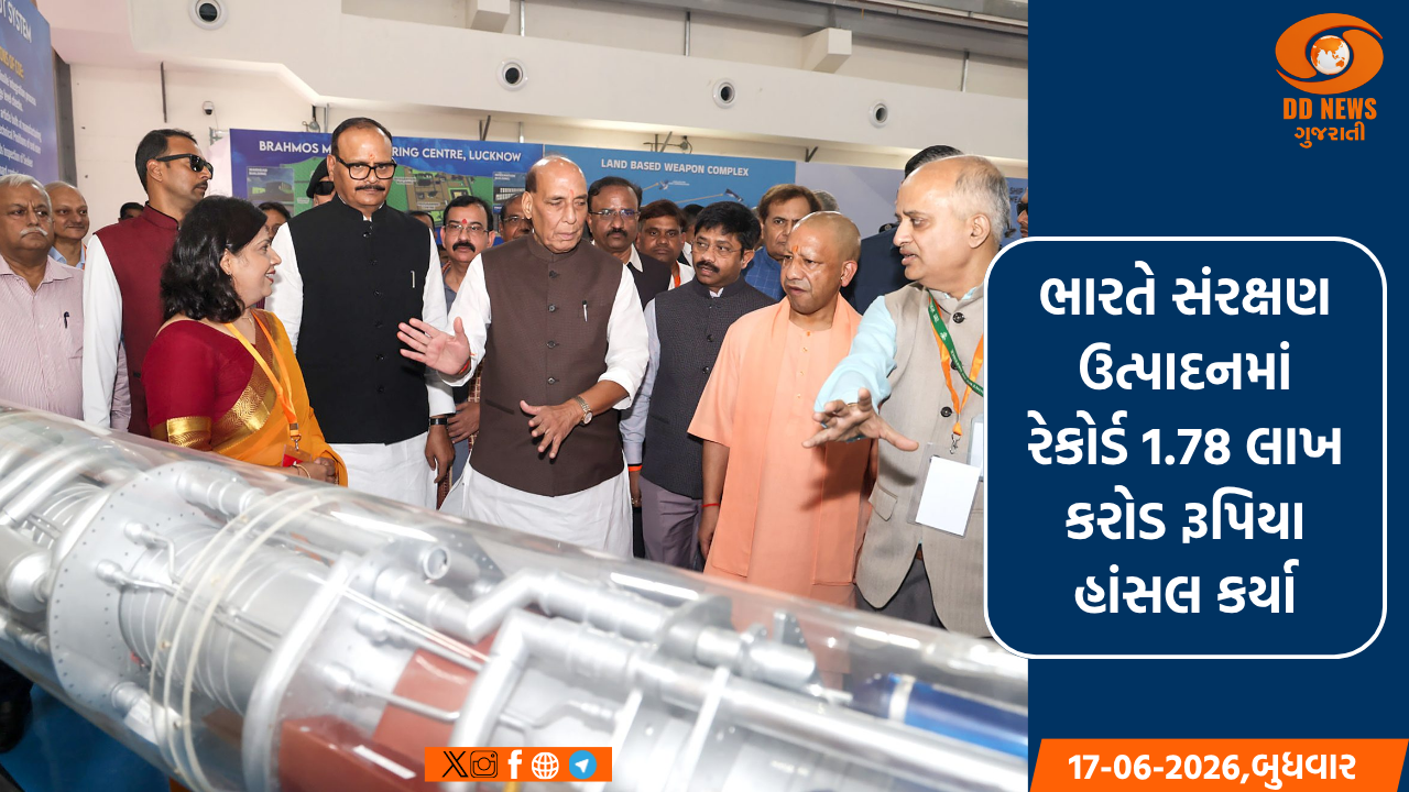 ભારતે સંરક્ષણ ઉત્પાદનમાં રેકોર્ડ 1.78 લાખ કરોડ રૂપિયા હાંસલ કર્યા, ઐતિહાસિક ઉછાળો