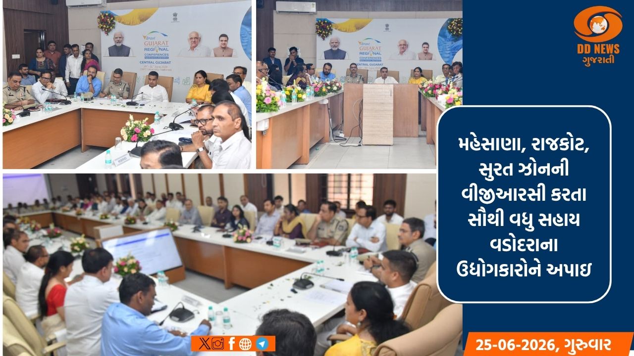 વડોદરા: વાઇબ્રન્ટ ગુજરાત રિજનલ સમિટ પૂર્વે 12,908 ઉદ્યોગકારોને 1432 કરોડની સહાય અર્પણ