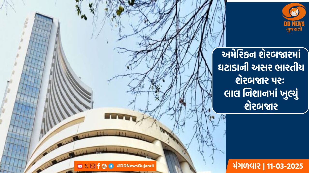 નબળા વૈશ્વિક સંકેતો વચ્ચે ભારતીય શેરબજાર લાલ નિશાનમાં ખુલ્યું