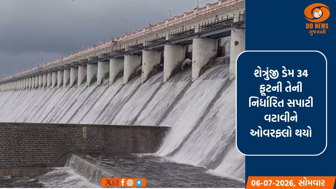 સૌરાષ્ટ્રનો સૌથી મોટો શેત્રુંજી ડેમ ઓવરફ્લો: 17 ગામો એલર્ટ