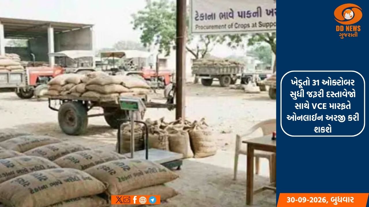 ખરીફ માર્કેટિંગ સીઝન 2026-27 અંતર્ગત રાજ્ય સરકાર દ્વારા લઘુત્તમ ટેકાના ભાવે પાકોની ખરીદી