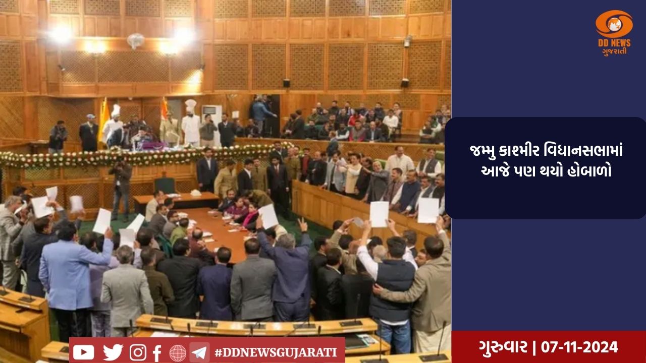જમ્મુ કાશ્મીર વિધાનસભામાં આજે પણ થયો હોબાળો