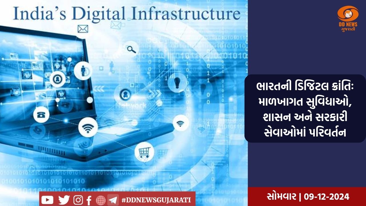ભારતની ડિજિટલ ક્રાંતિઃ માળખાગત સુવિધાઓ, શાસન અને સરકારી સેવાઓમાં પરિવર્તન