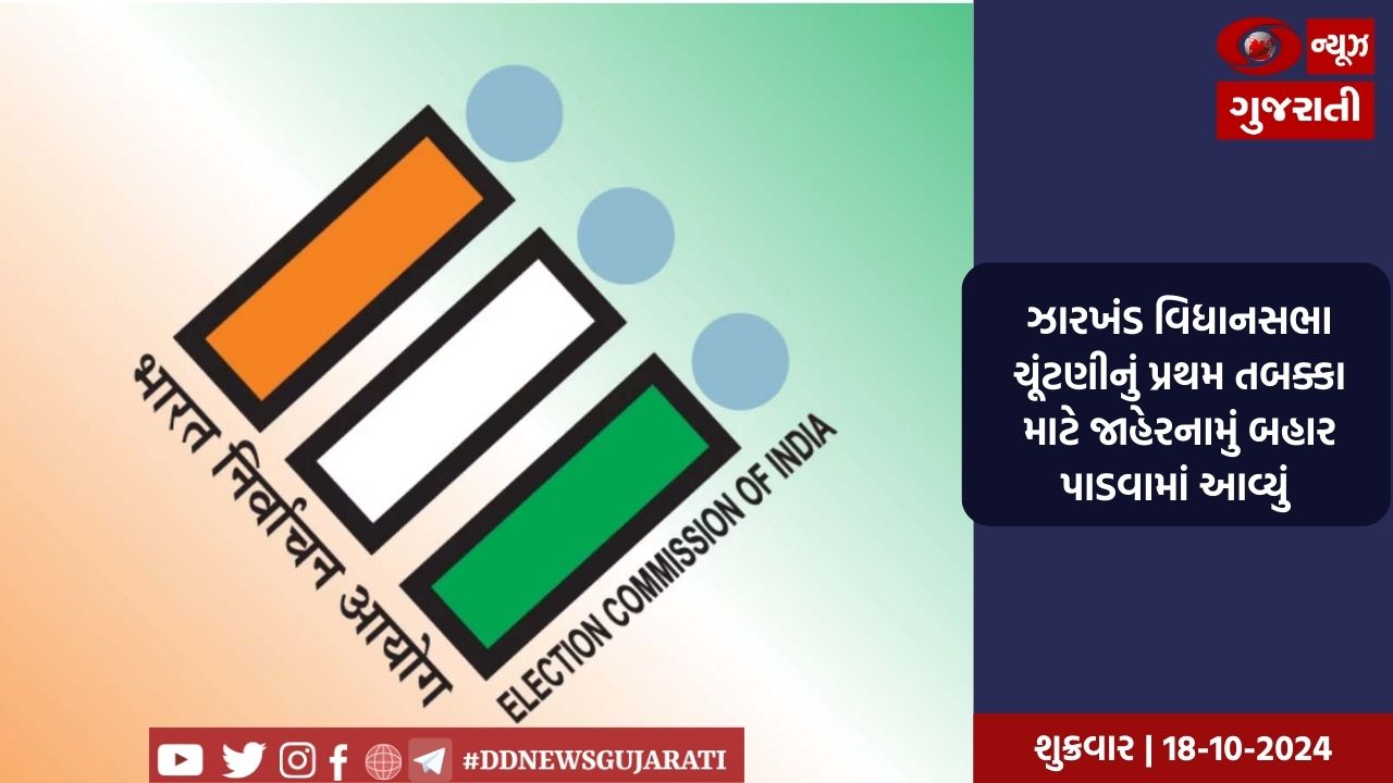 ઝારખંડ વિધાનસભા ચૂંટણીનું પ્રથમ તબક્કા માટે જાહેરનામું બહાર પાડવામાં આવ્યું 