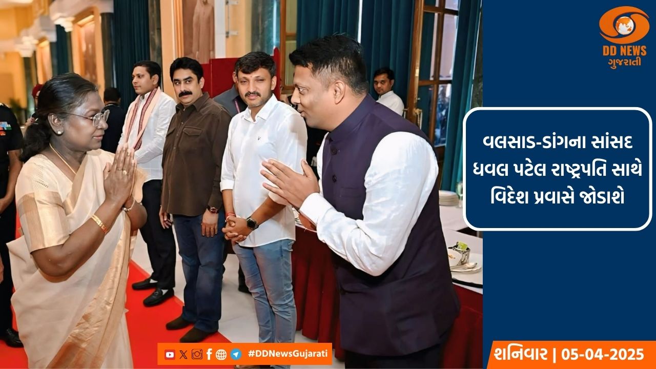 વલસાડ-ડાંગના સાંસદ ધવલ પટેલ રાષ્ટ્રપતિ સાથે વિદેશ પ્રવાસે જોડાશે