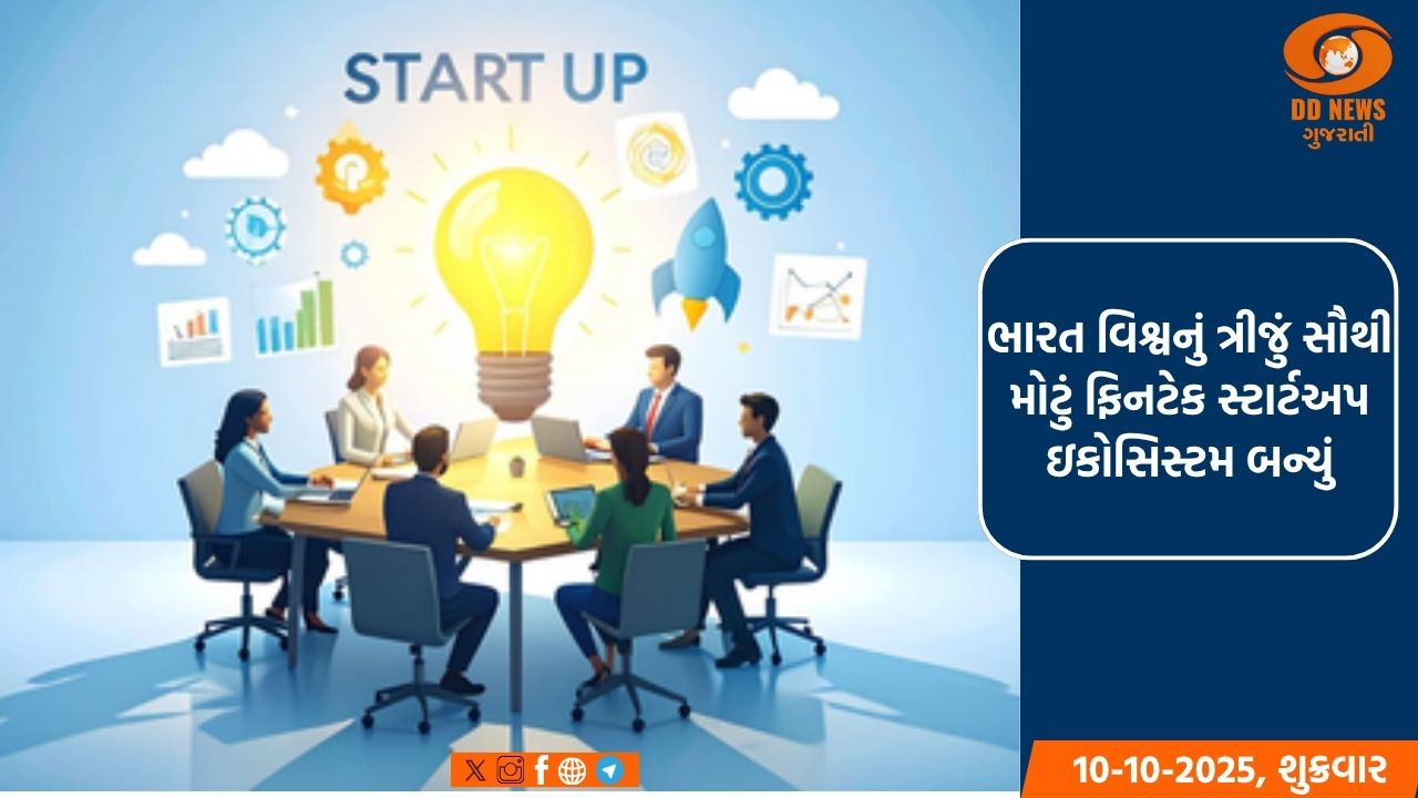 ભારત વિશ્વનું ત્રીજું સૌથી મોટું ફિનટેક સ્ટાર્ટઅપ ઇકોસિસ્ટમ બન્યું