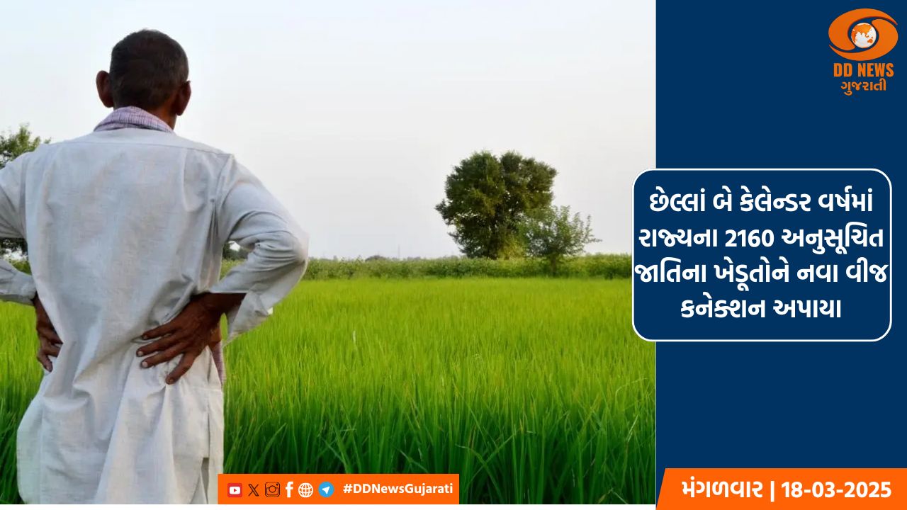 અનુસુચિત જાતિના ખેડૂતોને નવા કૃષિ વિષયક જોડાણ પાછળ સરકારે 225.23 લાખની રાહત આપી
