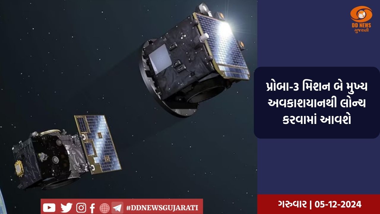 આજે ISRO દ્વારા શ્રીહરિકોટા સ્પેસ સેન્ટરથી 4:12 કલાકે PROBA-3 મિશન લોન્ચ કરવામાં આવશે