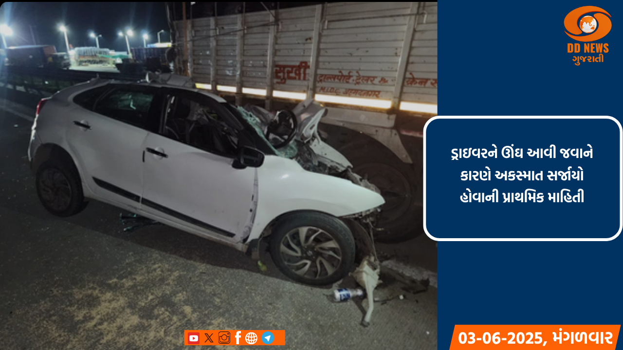 મહારાષ્ટ્ર: બુલઢાણામાં સમૃદ્ધિ હાઇવે પર કાર અને ટ્રક વચ્ચે ટક્કર, એકનું મોત