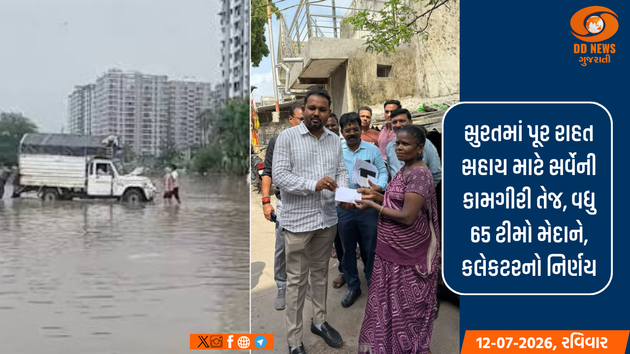 સુરતમાં પૂર રાહત સહાય માટે સર્વેની કામગીરી તેજ, વધુ 65 ટીમો મેદાને, કલેકટરનો નિર્ણય