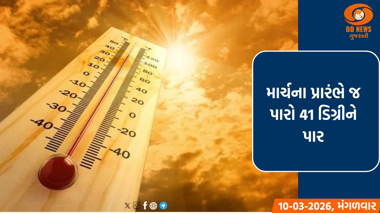 માર્ચના પ્રારંભે જ પારો 41 ડિગ્રીને પાર