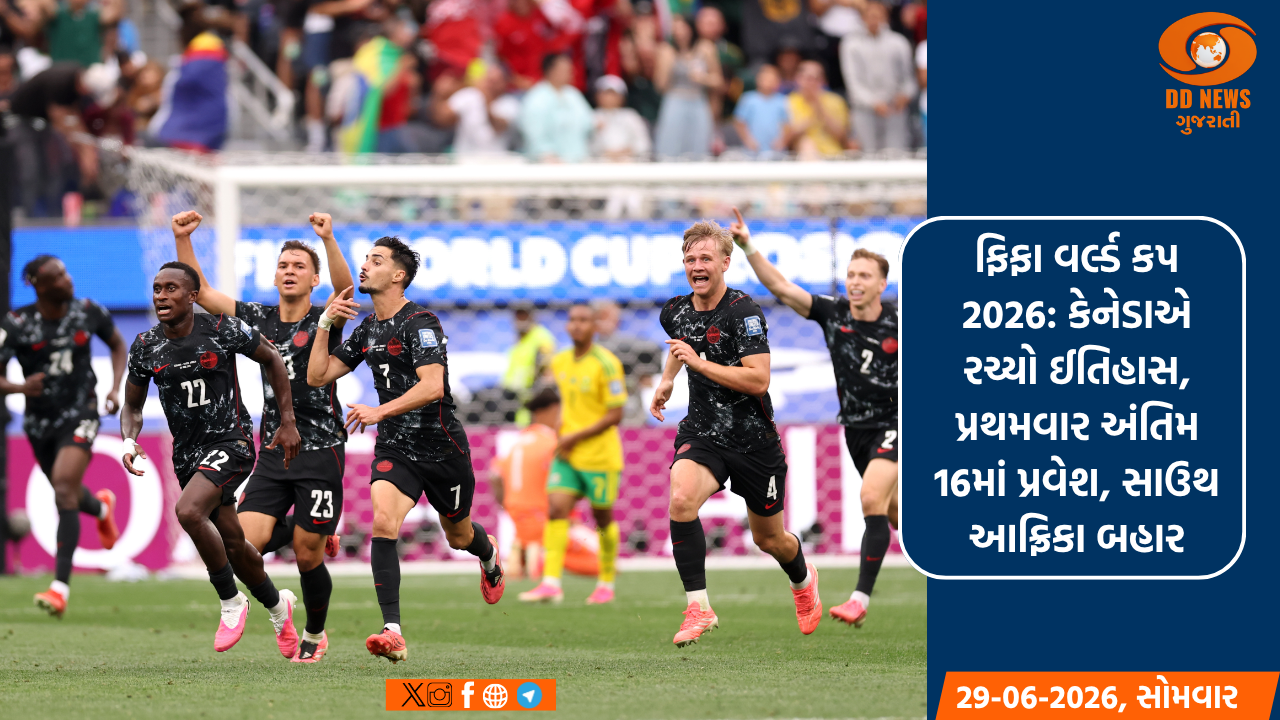 ફિફા વર્લ્ડ કપ 2026: કેનેડાએ રચ્યો ઈતિહાસ, પ્રથમવાર અંતિમ 16માં પ્રવેશ, સાઉથ આફ્રિકા બહાર
