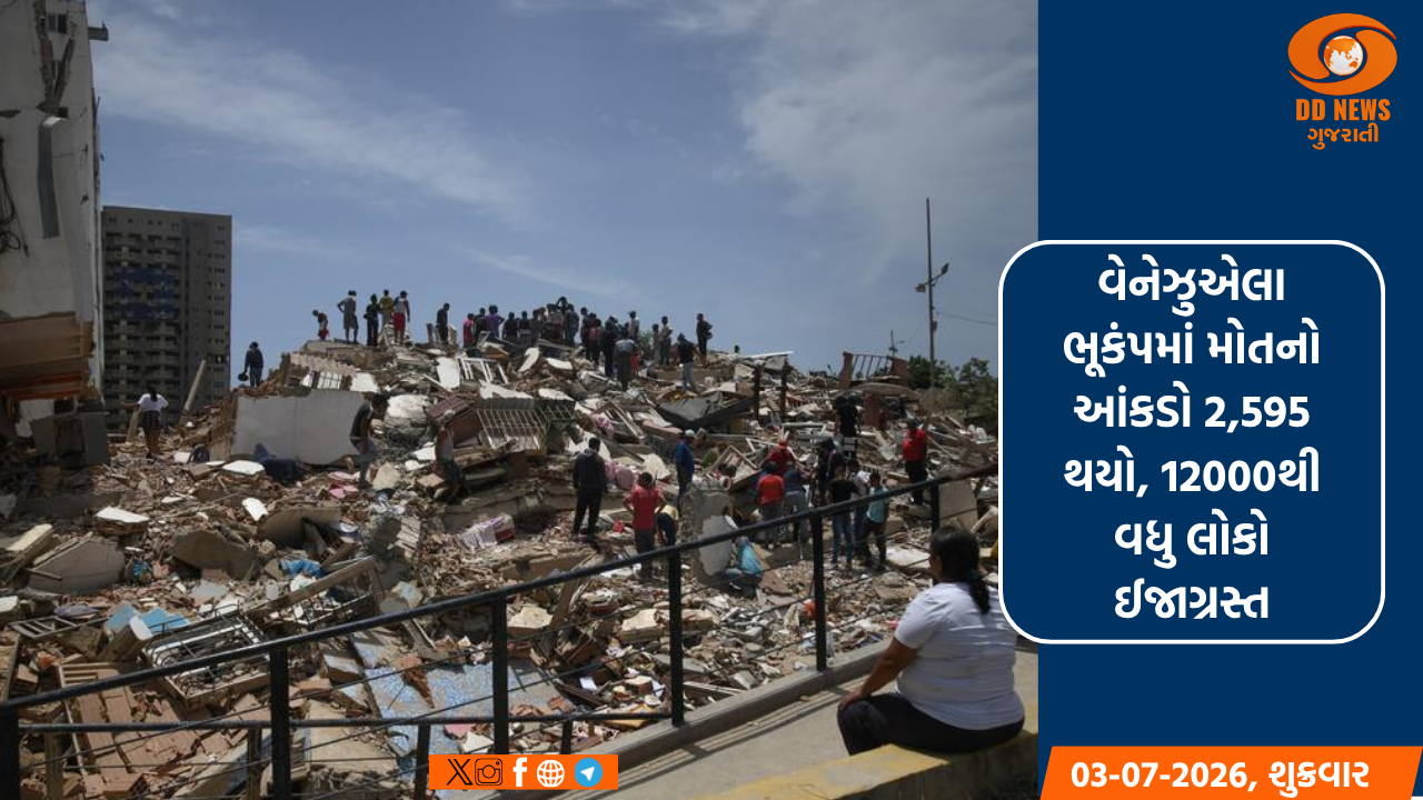 વેનેઝુએલા ભૂકંપમાં મોતનો આંકડો 2,595 થયો, 12000થી વધુ લોકો ઈજાગ્રસ્ત