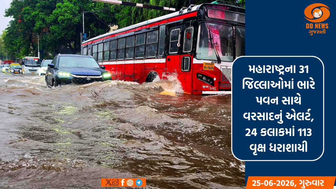મહારાષ્ટ્રના 31 જિલ્લાઓમાં ભારે પવન સાથે વરસાદનું એલર્ટ, 24 કલાકમાં 113 વૃક્ષ ધરાશાયી