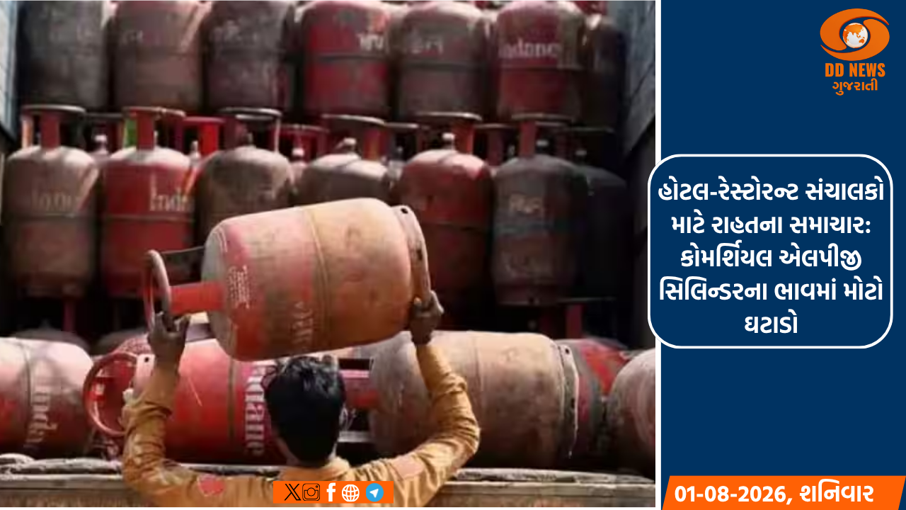 હોટલ-રેસ્ટોરન્ટ સંચાલકો માટે રાહતના સમાચાર: કોમર્શિયલ એલપીજી સિલિન્ડરના ભાવમાં મોટો ઘટાડો