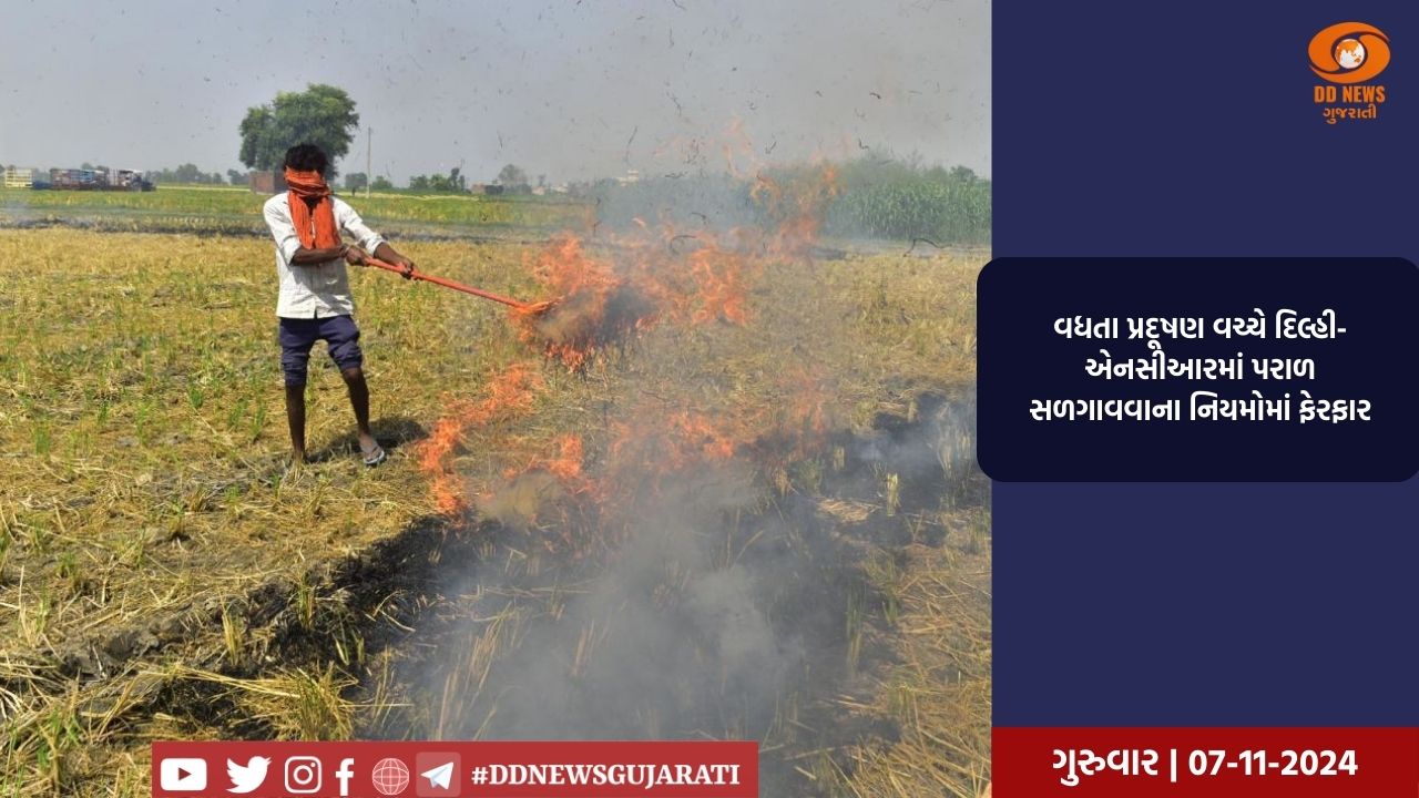 વધતા પ્રદૂષણ વચ્ચે દિલ્હી-એનસીઆરમાં પરાળ સળગાવવાના નિયમોમાં ફેરફાર