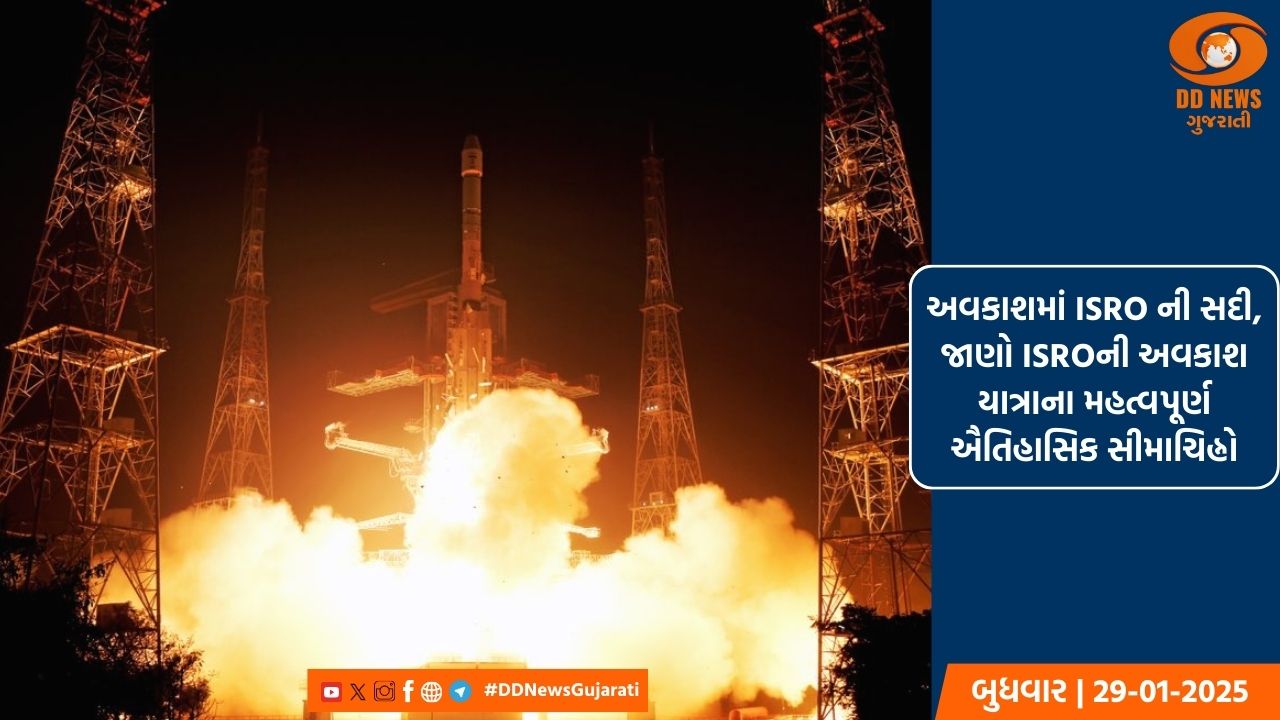 અવકાશમાં ISRO ની સદી, જાણો ISRO ની અવકાશ યાત્રાના મહત્વપૂર્ણ ઐતિહાસિક સીમાચિહ્નો