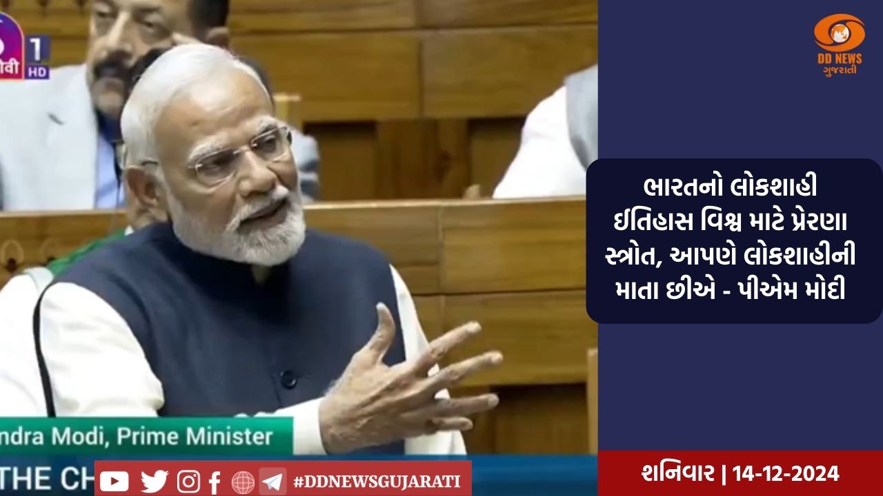 ભારતનો લોકશાહી ઈતિહાસ વિશ્વ માટે પ્રેરણા સ્ત્રોત, આપણે લોકશાહીની માતા છીએ -  પીએમ મોદી