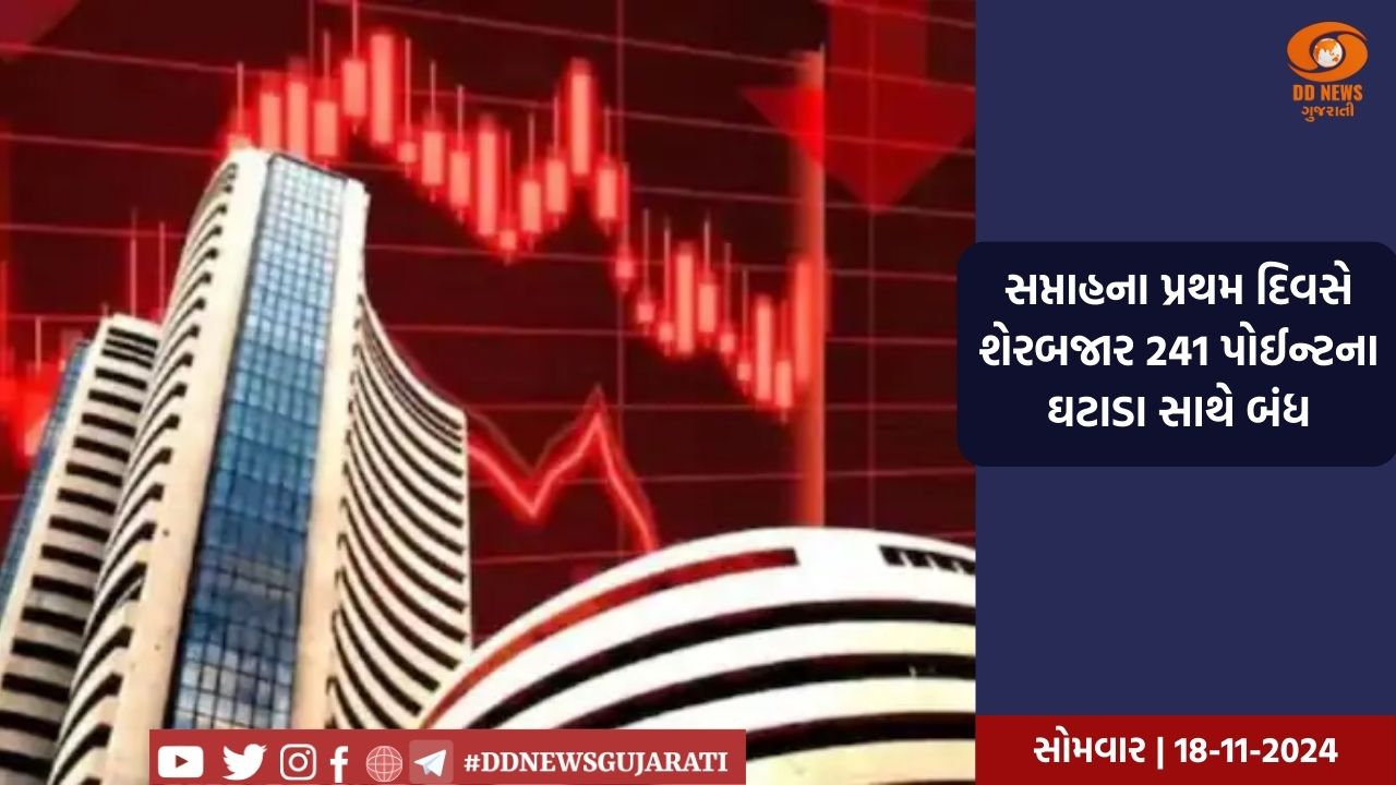 શેરબજાર દિવસના અંતે 12.50 અંકના ઘટાડા સાથે થયો બંધ 