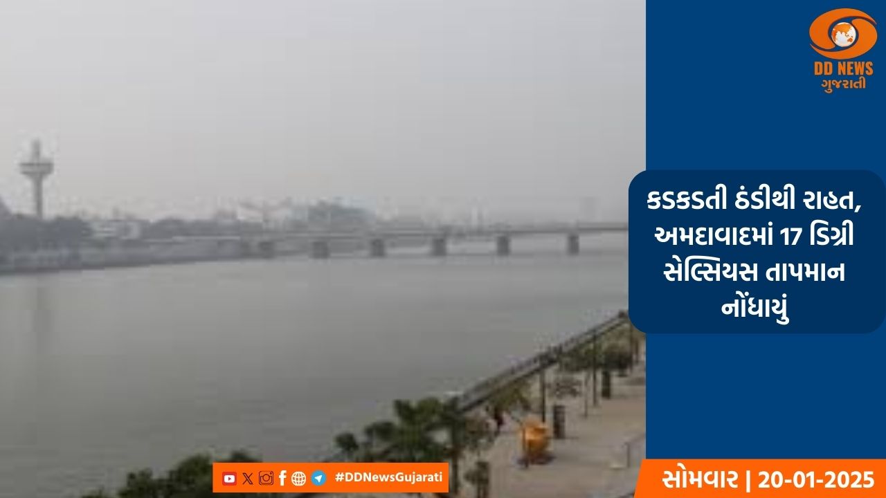 કડકડતી ઠંડીથી રાહત, અમદાવાદમાં 17 ડિગ્રી સેલ્સિયસ તાપમાન નોંધાયું